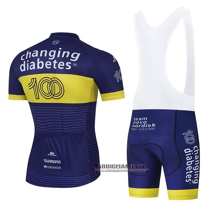 Abbigliamento Novo Nordisk 2021 Manica Corta e Pantaloncino Con Bretelle Blu Giallo - Clicca l'immagine per chiudere